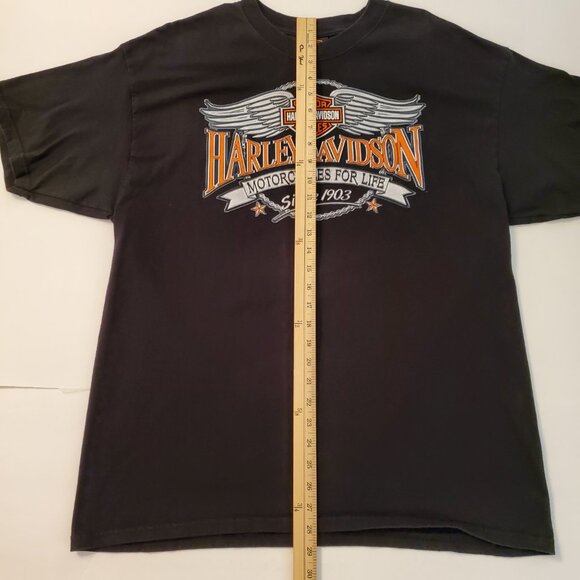 Harley Davidson black men's T shirt from Bossier City, LA, size XL, 100% cotton. - Picture 3 of 9